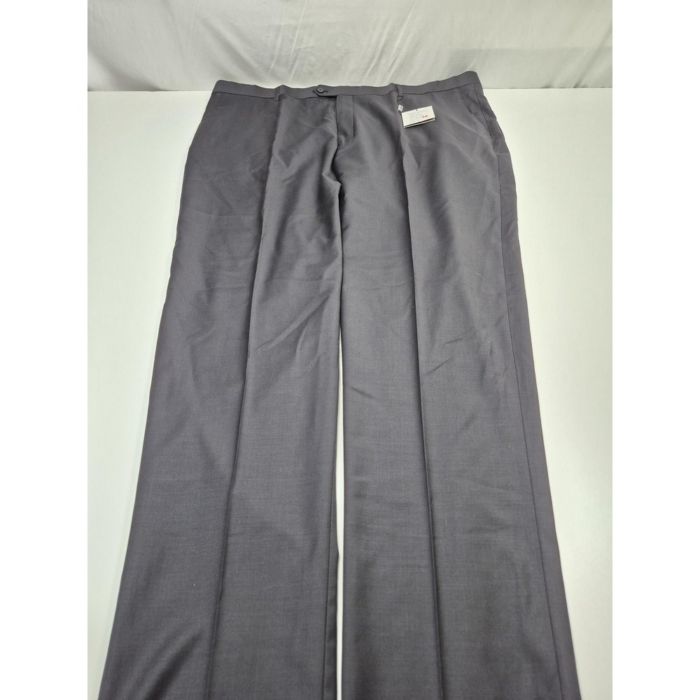 VTG Rossetti Dress Pants Mens 48x36 Black Wool Flat Front Lined Big Tall NWT